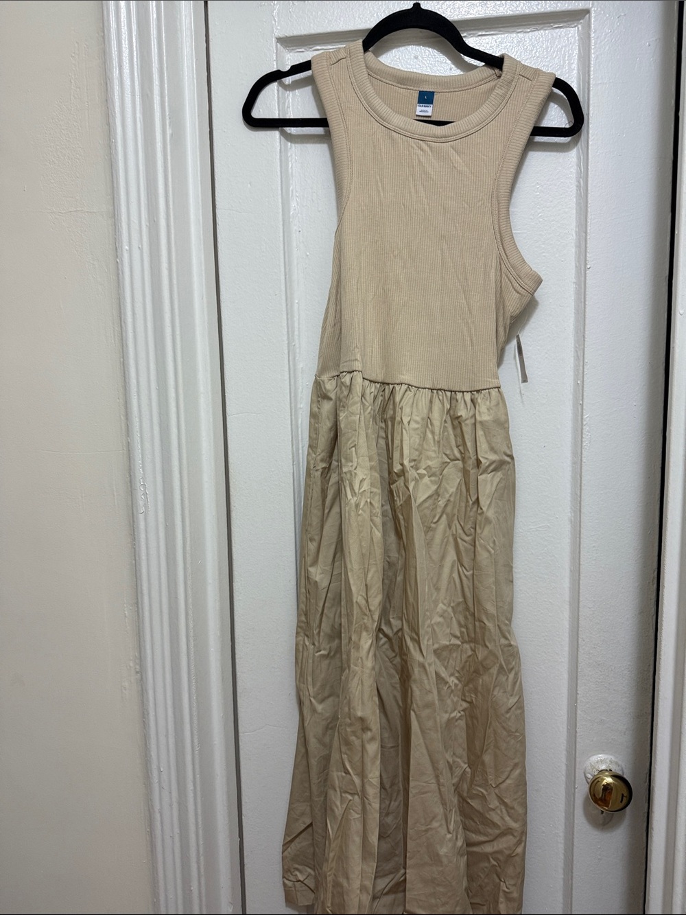 Old Navy Beige Ribbed Tank Dress